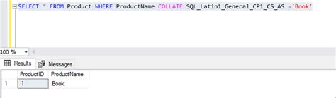 <b>Select</b> the top one in this screen image (Binary order. . Sql collate in select